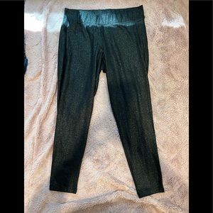 TORRID size 1 black leggings with gold shimmer